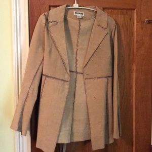 Long sleeved suede jacket